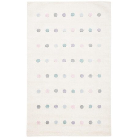 Safavieh 4 x 6 ft. Kids 805A Hand Loomed Rectangle Area Rug, Ivory SFK805A-4